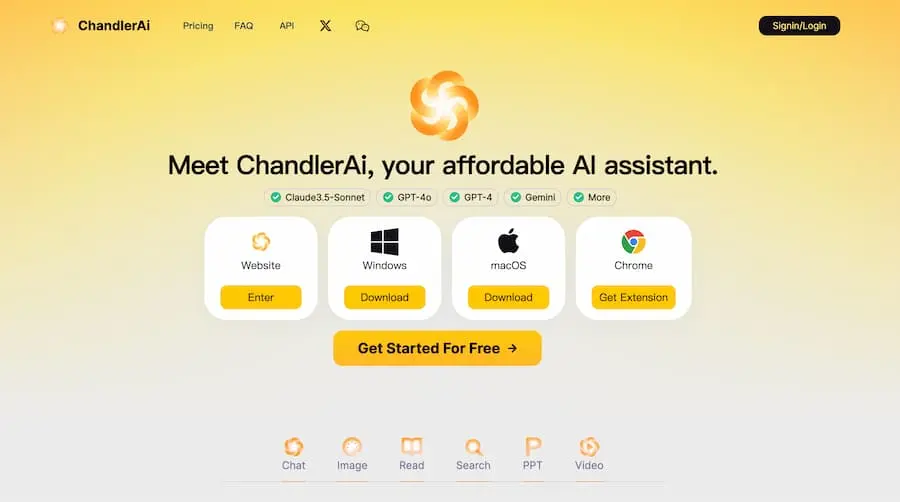 ChandlerAi｜综合性人工智能助手平台 提供多种AI服务-百货大全