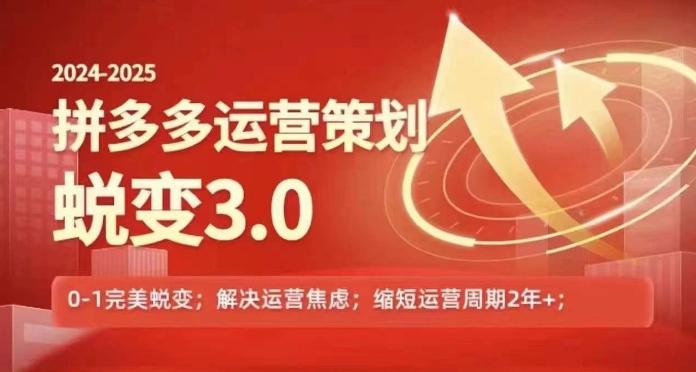 2024-2025拼多多运营策略蜕变3.0，0~1完美蜕变，解决信息焦虑-百货大全