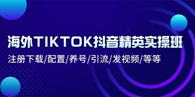 海外TIKTOK抖音精英实操班：注册下载/配置/养号/引流/发视频/等等-百货大全