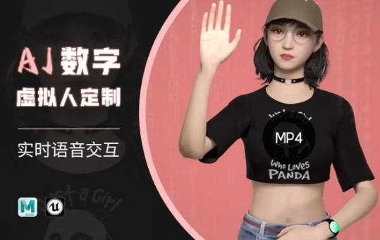 Ai数字人虚拟(智能体)实时语音交互特训营，​自行定制超写实角色AI数字人交互技术-百货大全