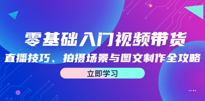 零基础入门视频带货：直播技巧、拍摄场景与图文制作全攻略-百货大全