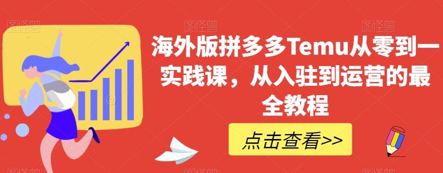 海外版拼多多Temu从零到一实践课，从入驻到运营的最全教程-百货大全