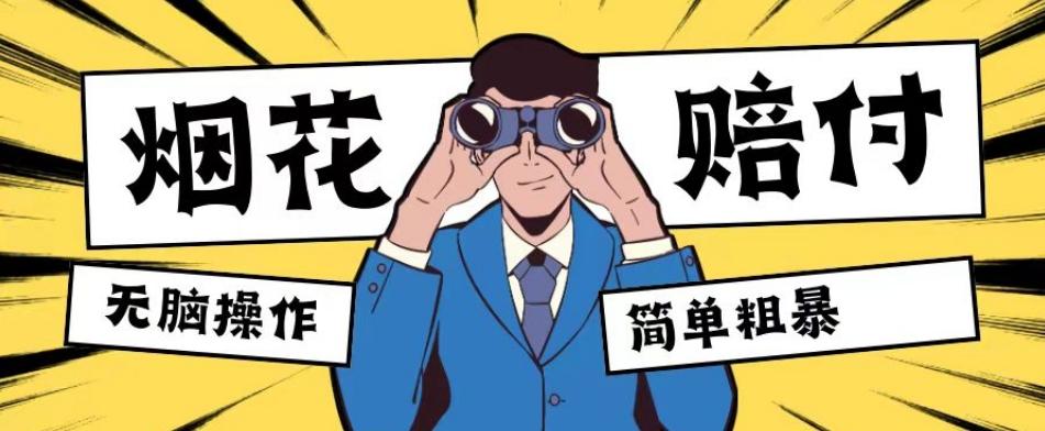 最新蓝海玩法，烟花爆竹赔付，单订单赔付200-500无脑操作【仅揭秘】-百货大全