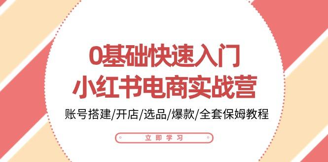0基础快速入门-小红书电商实战营：账号搭建/开店/选品/爆款/全套保姆教程-百货大全