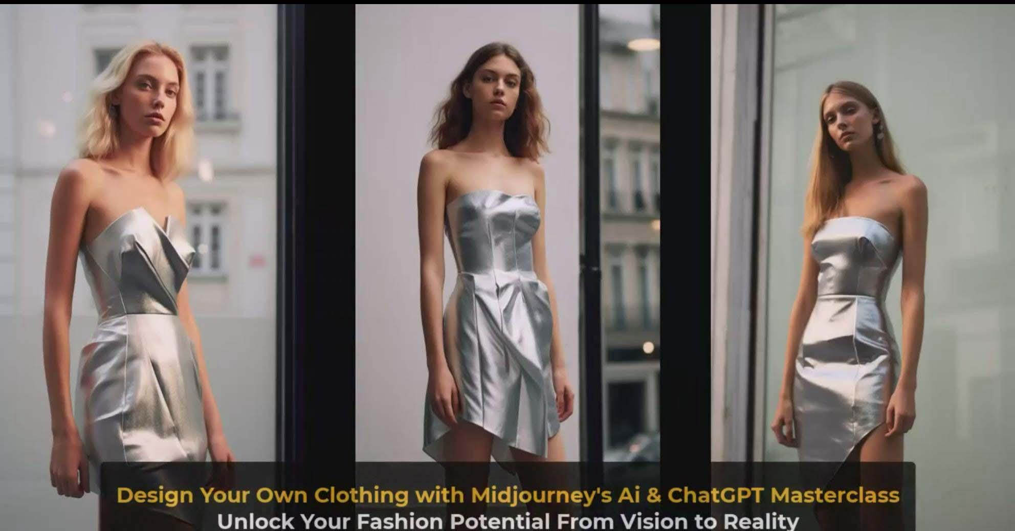 图片[8]-利用 Midjourneys Ai 人工智能设计自己的服装AI大师班-10节课-中英字幕-百货大全