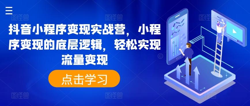 抖音小程序变现实战营，小程序变现的底层逻辑，轻松实现流量变现-百货大全
