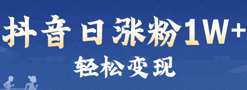 首发抖音新赛道日涨粉1W+轻松变现-百货大全