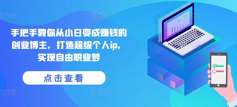 手把手教你从小白变成赚钱的创业博主，打造超级个人ip，实现自由职业梦-百货大全