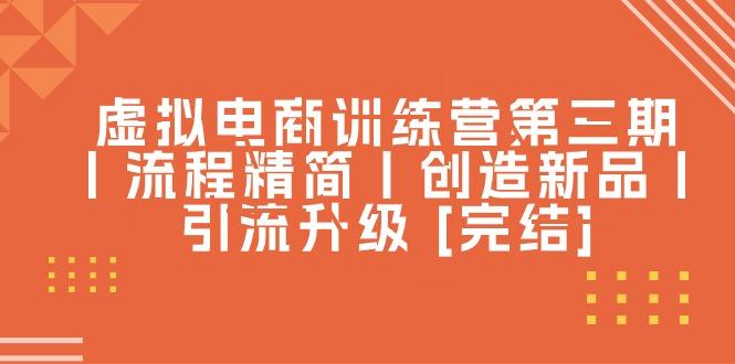 虚拟电商训练营第三期丨流程精简丨创造新品丨引流升级 [完结]-百货大全