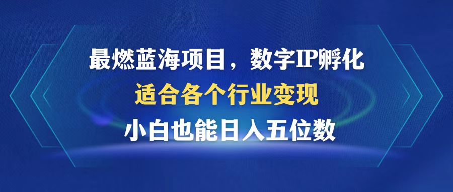 最燃蓝海项目  数字IP孵化  适合各个行业变现  小白也能日入5位数-百货大全