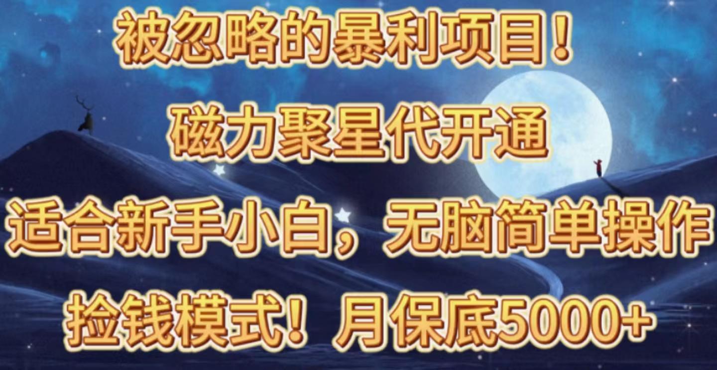 被忽略的暴利项目！磁力聚星代开通捡钱模式，轻松月入五六千-百货大全
