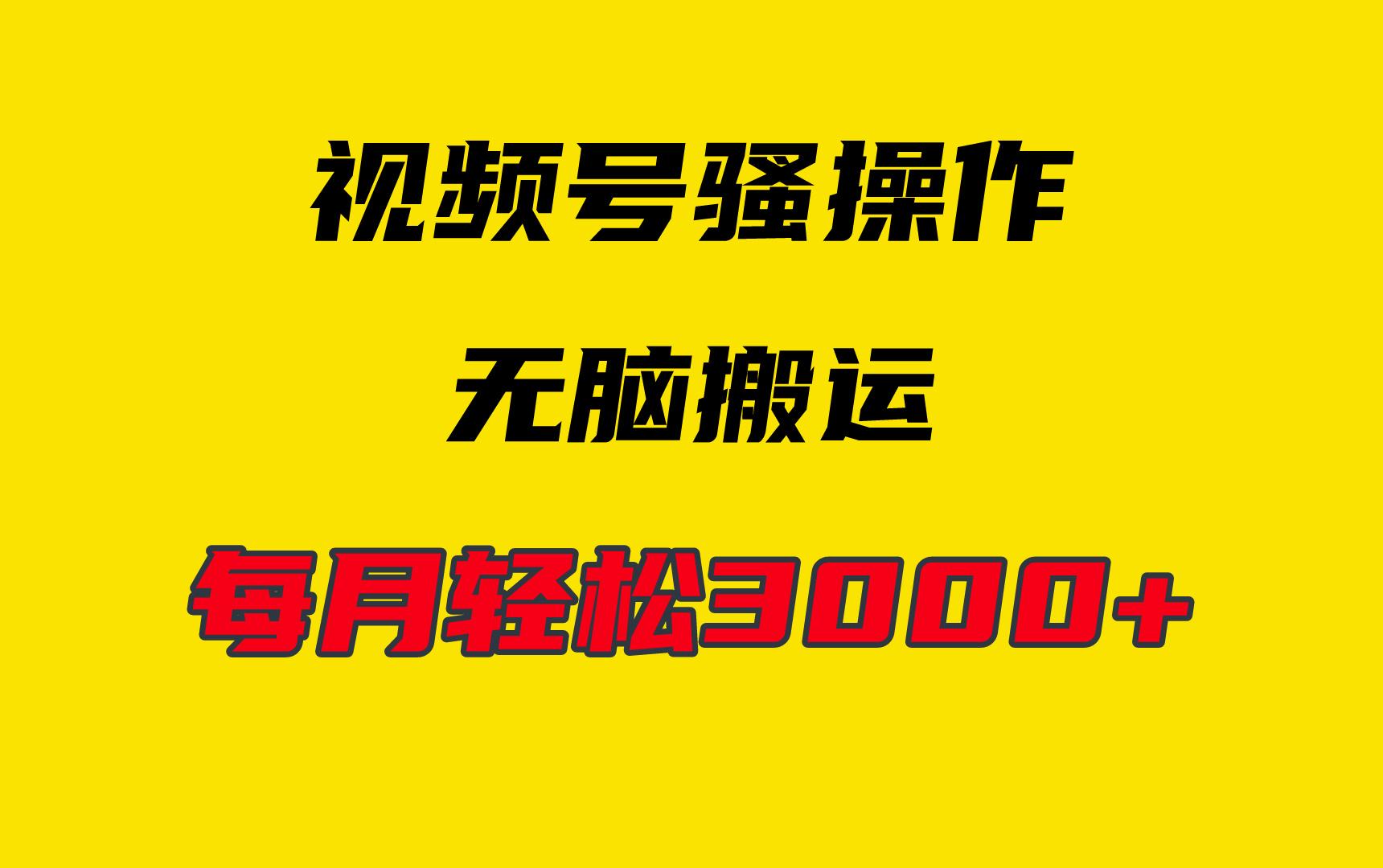 (9968期)4月最新视频号无脑爆款玩法，挂机纯搬运，每天轻松3000+-百货大全