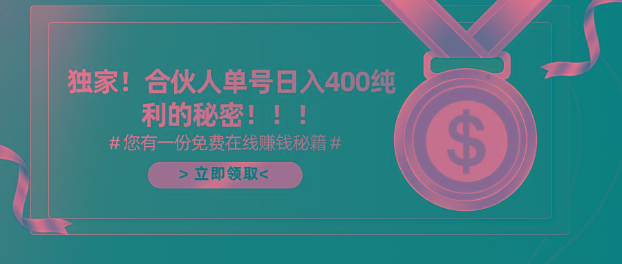 (10028期)合伙人广告撸金最新玩法，每天单号400纯利-百货大全
