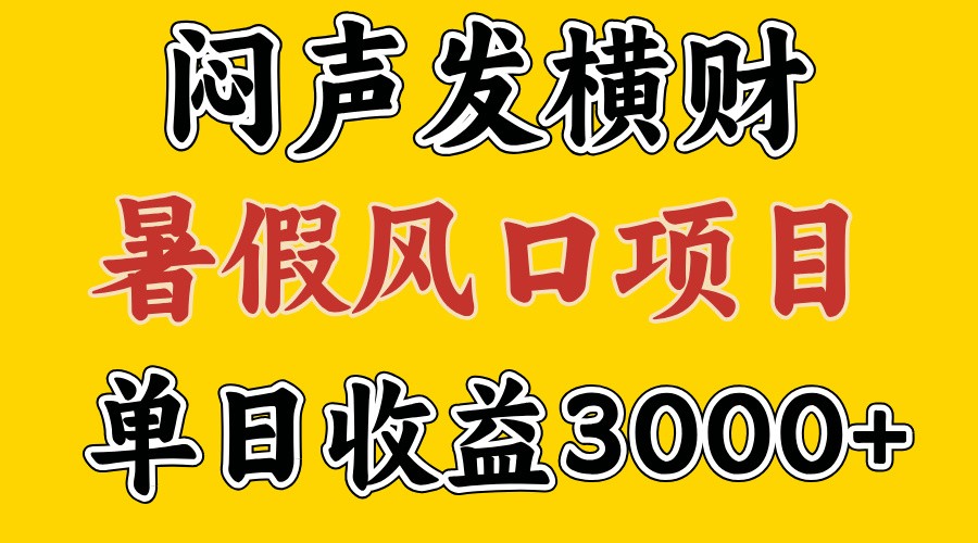 30天赚了7.5W 暑假风口项目，比较好学，2天左右上手-百货大全