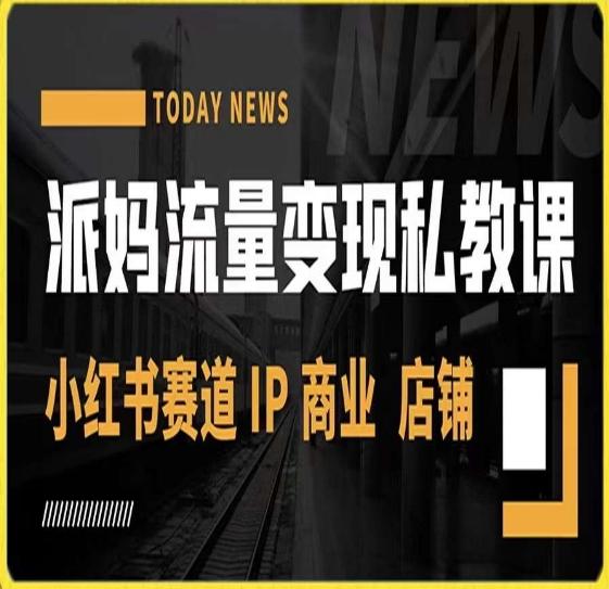 派妈流量变现私教课，小红书赛道IP  商业  店铺 -百货大全