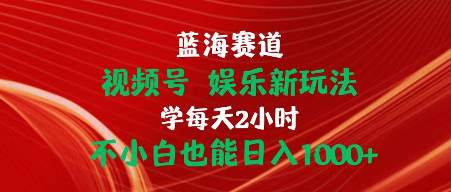 蓝海赛道视频号 娱乐新玩法每天2小时小白也能日入1000+-百货大全