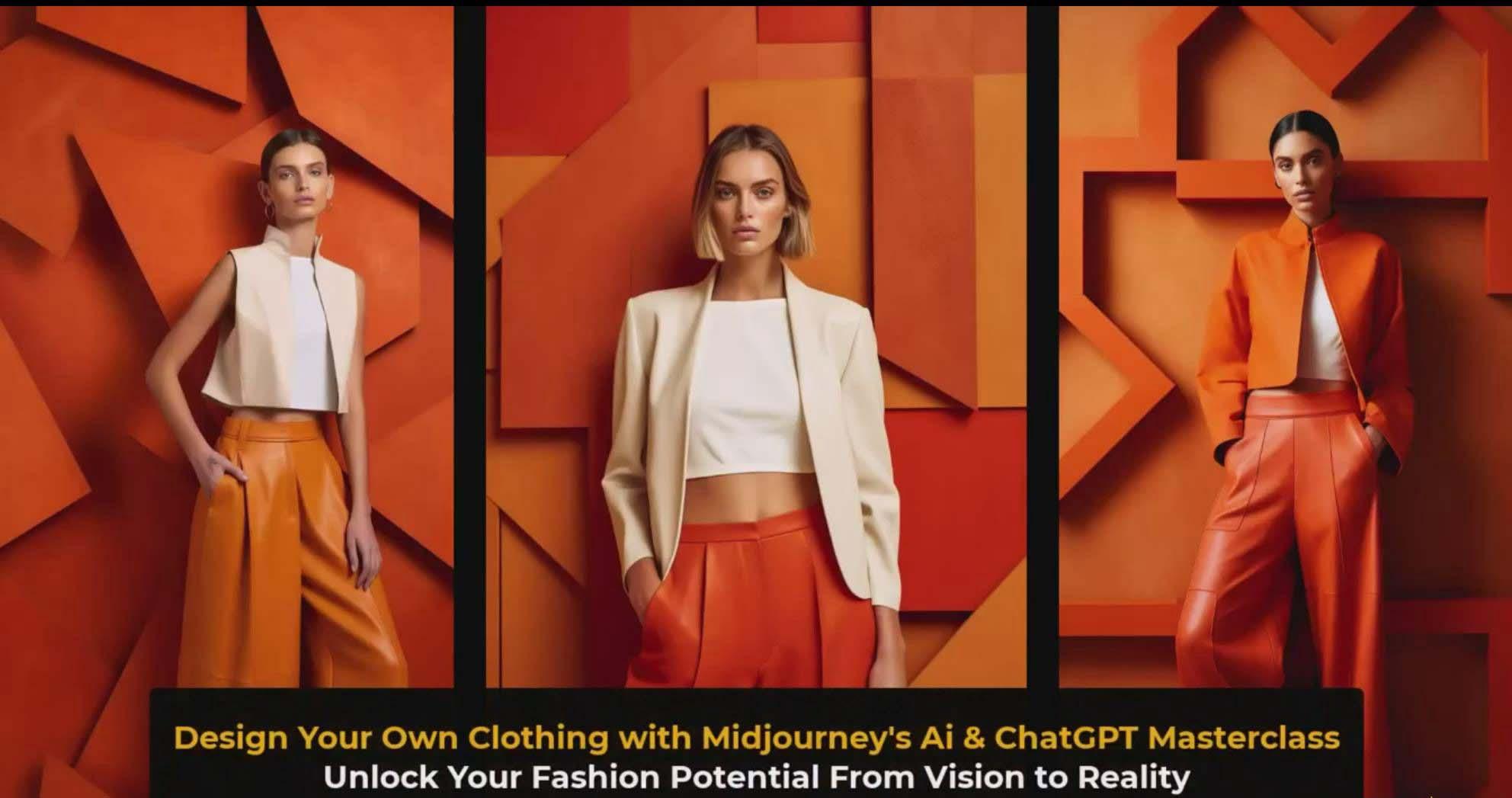图片[3]-利用 Midjourneys Ai 人工智能设计自己的服装AI大师班-10节课-中英字幕-百货大全