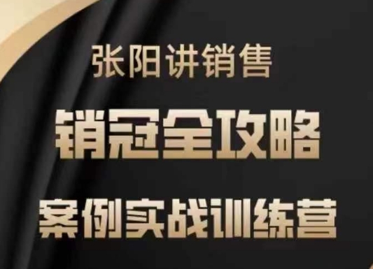 张阳讲销售实战训练营，​案例实战训练，销冠全攻略-百货大全
