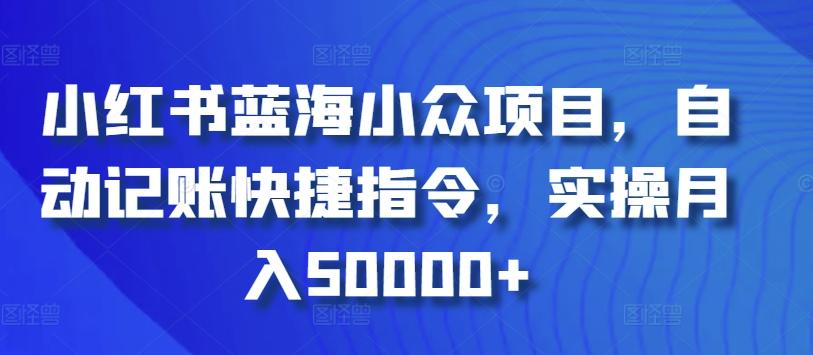 小红书蓝海小众项目，自动记账快捷指令，实操月入50000+【揭秘】-百货大全