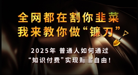 知识付费如何做到月入过W+，2025我来教你做“镰刀”【揭秘】-百货大全