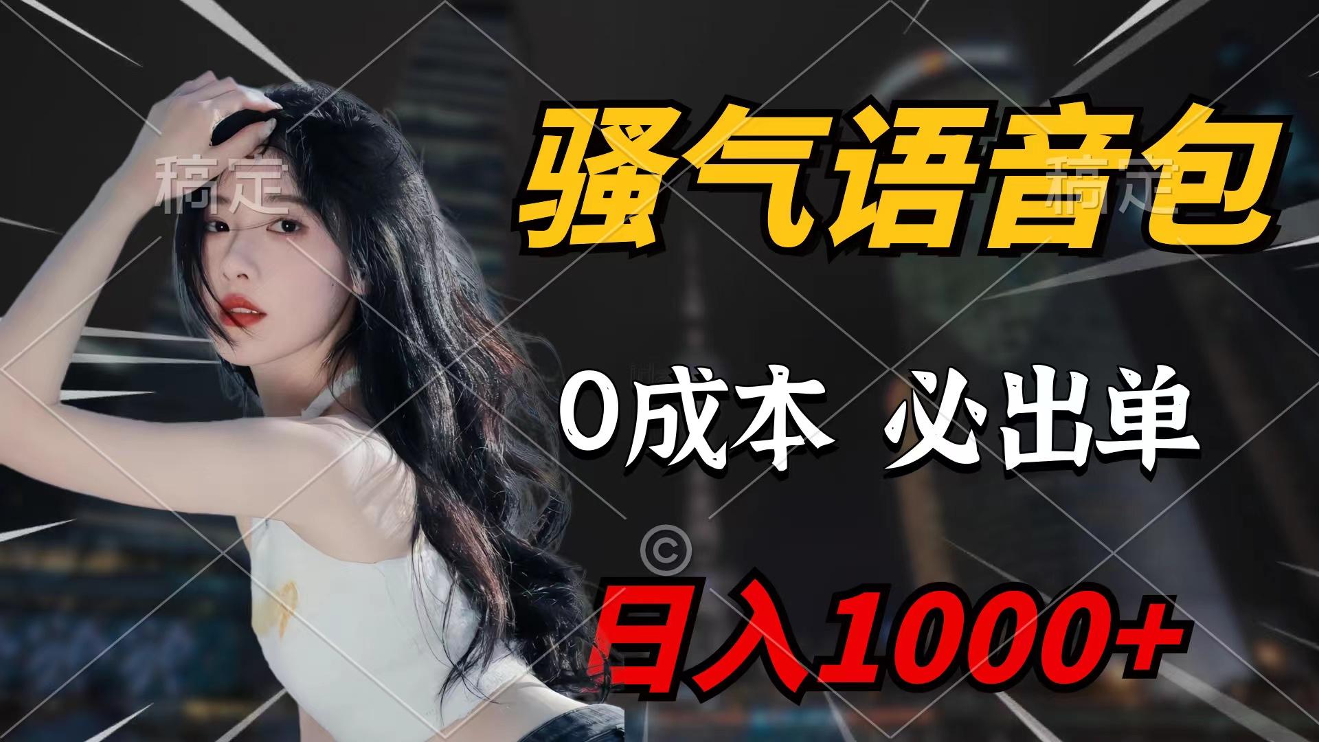 (9517期)骚气语音包，0成本一天1000+闭着眼也能出单-百货大全