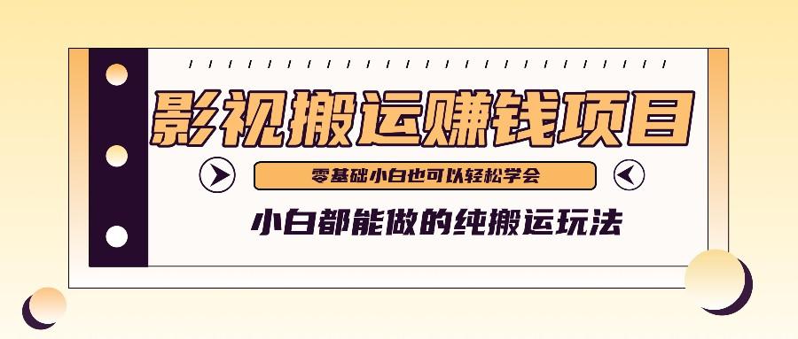 手把手教你操作影视搬运项目,小白都能做零基础也能赚钱-百货大全