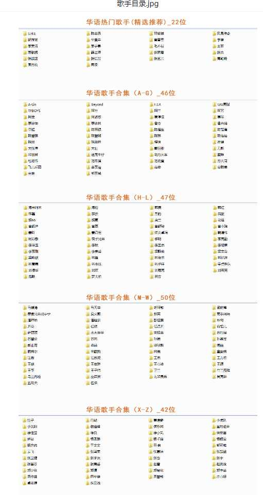 【音乐】歌手合集（100多位歌手合集）-百货大全