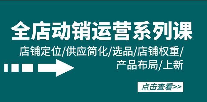 (9845期)全店·动销运营系列课：店铺定位/供应简化/选品/店铺权重/产品布局/上新-百货大全