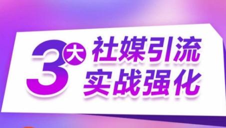 3大社媒引流实战强化，多渠道站外引流，高效精准获客，订单销售额翻倍增长-百货大全