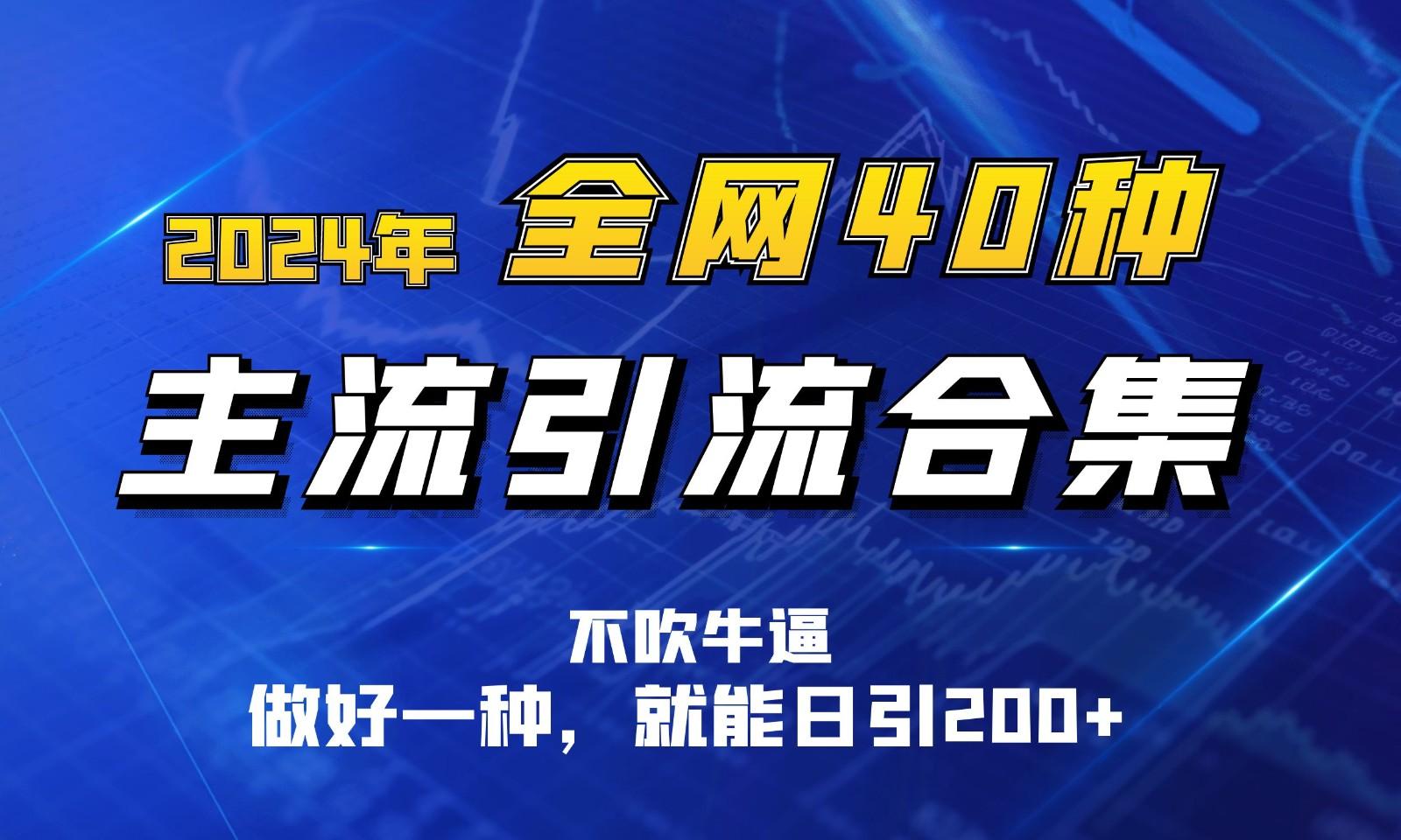 2024年全网40种暴力引流合计，做好一样就能日引100+-百货大全