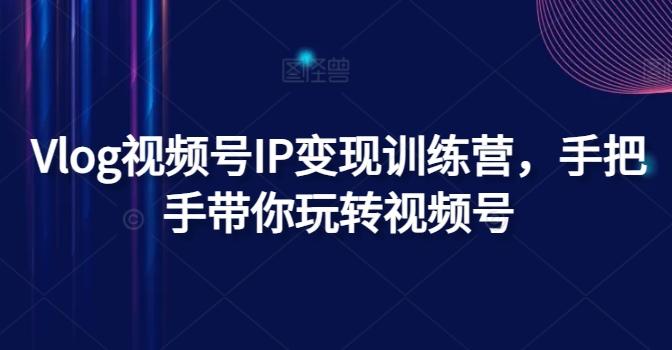Vlog视频号IP变现训练营，手把手带你玩转视频号-百货大全