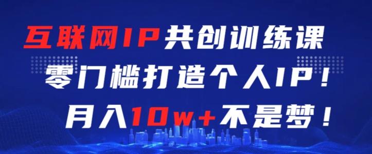 互联网IP共创训练课，零门槛零基础打造个人IP，月入10w+不是梦【揭秘】-百货大全