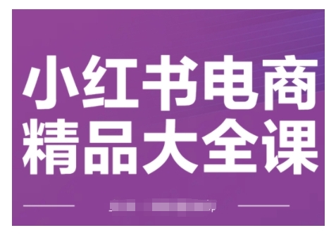 小红书电商精品大全课，快速掌握小红书运营技巧，实现精准引流与爆单目标，轻松玩转小红书电商(更新2月)-百货大全