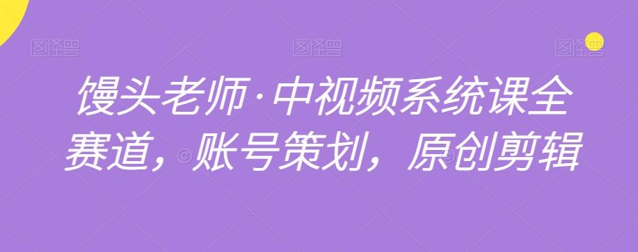 馒头老师·中视频系统课全赛道，账号策划，原创剪辑-百货大全