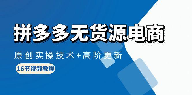 (10015期)拼多多无货源电商，原创实操技术+高阶更新(16节视频教程)-百货大全