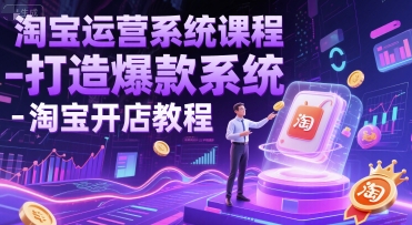 淘宝运营系统课程-打造爆款系统-淘宝开店教程-百货大全