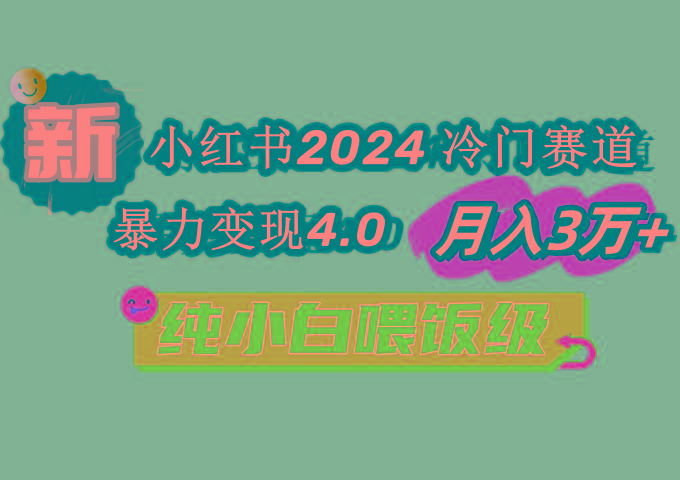 小红书2024冷门赛道 月入3万+ 暴力变现4.0 纯小白喂饭级-百货大全
