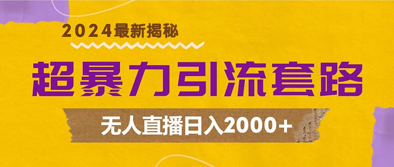 超暴力引流套路，无人直播日入2000+-百货大全
