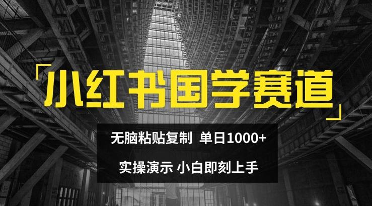 小红书国学赛道，无脑粘贴复制，单日1K，实操演示，小白即刻上手【揭秘】-百货大全
