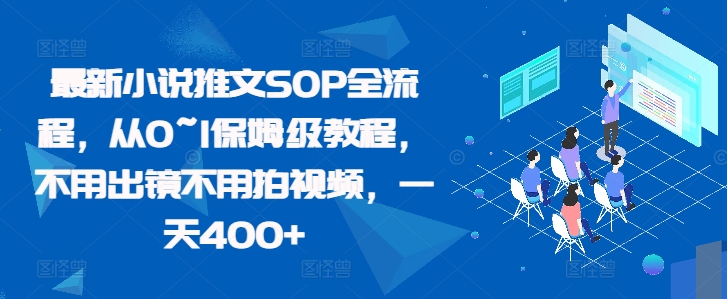 最新小说推文SOP全流程，从0~1保姆级教程，不用出镜不用拍视频，一天400+-百货大全