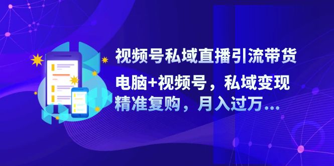 视频号私域直播引流带货：电脑+视频号，私域变现，精准复购，月入过万…-百货大全
