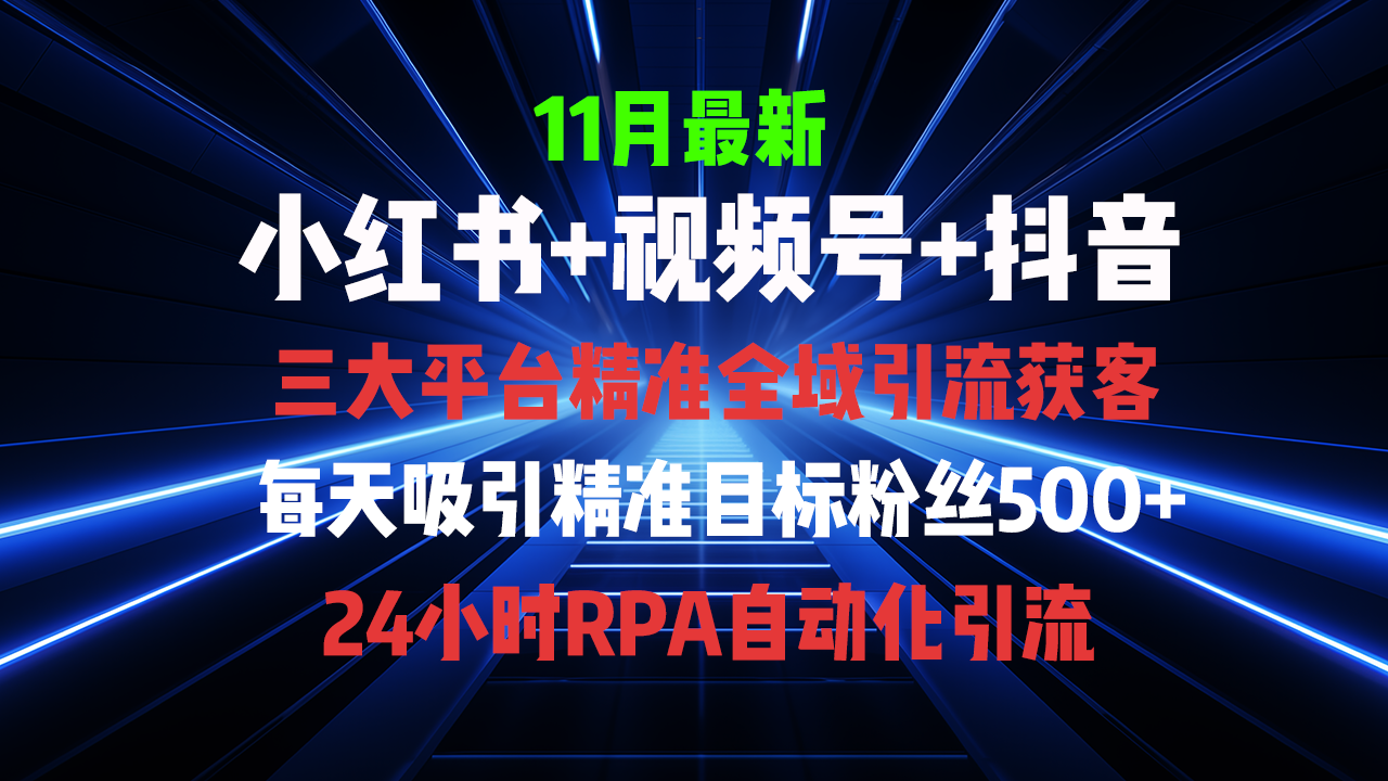全域多平台引流私域打法，小红书，视频号，抖音全自动获客，截流自…-百货大全