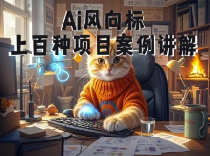 Ai风向标-附100种项目案例玩法-0基础小白到大神ai视频商业应用教学-百货大全