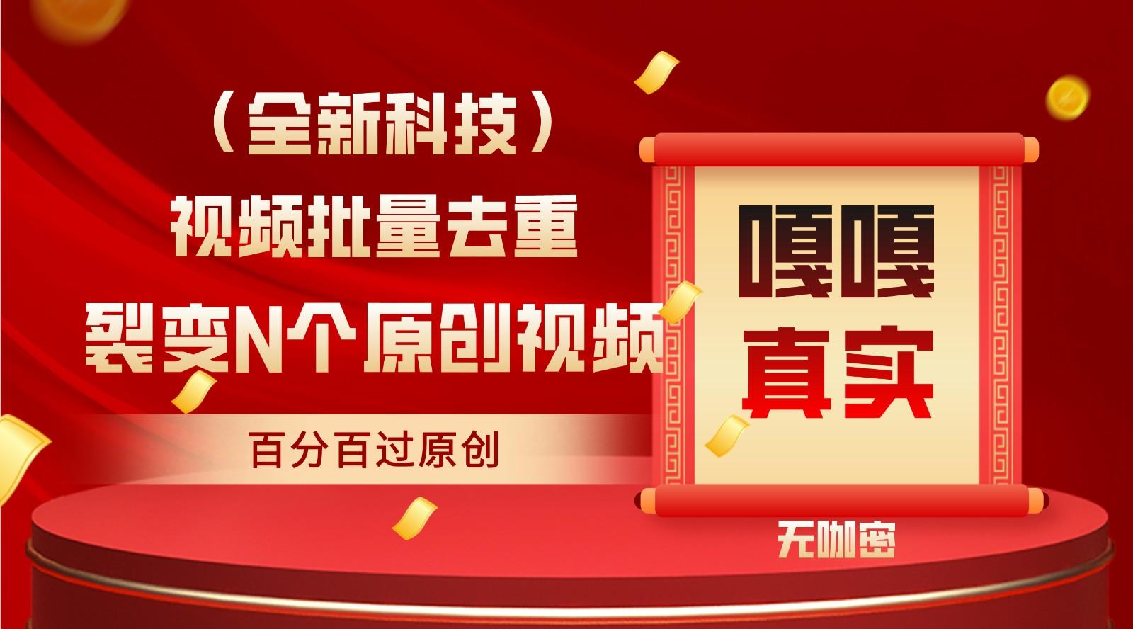最新全自动去重技术，批量操作百分百过原创-百货大全
