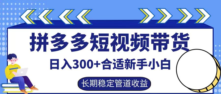 拼多多短视频带货日入300+，实操账户展示看就能学会-百货大全
