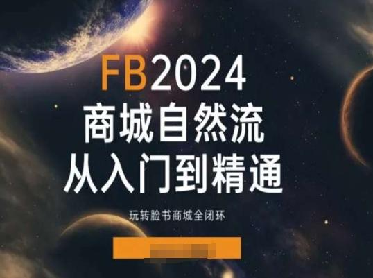 2024Faceboo商城自然流(从入门到精通)，玩转脸书商城全闭环-百货大全
