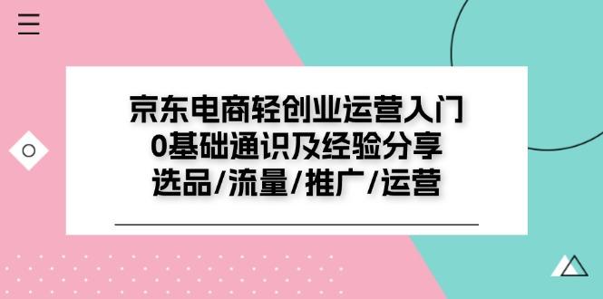 京东电商-轻创业运营入门0基础通识及经验分享：选品/流量/推广/运营-百货大全