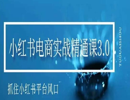 小红书电商实战精通课3.0，抓住小红书平台的风口，不错过有一个赚钱的机会-百货大全