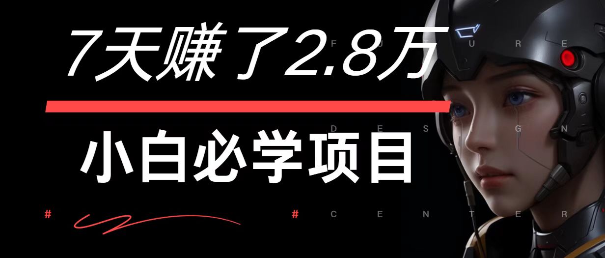 7天赚了2.8万！每单利润最少500+，轻松月入7万+小白有手就行-百货大全