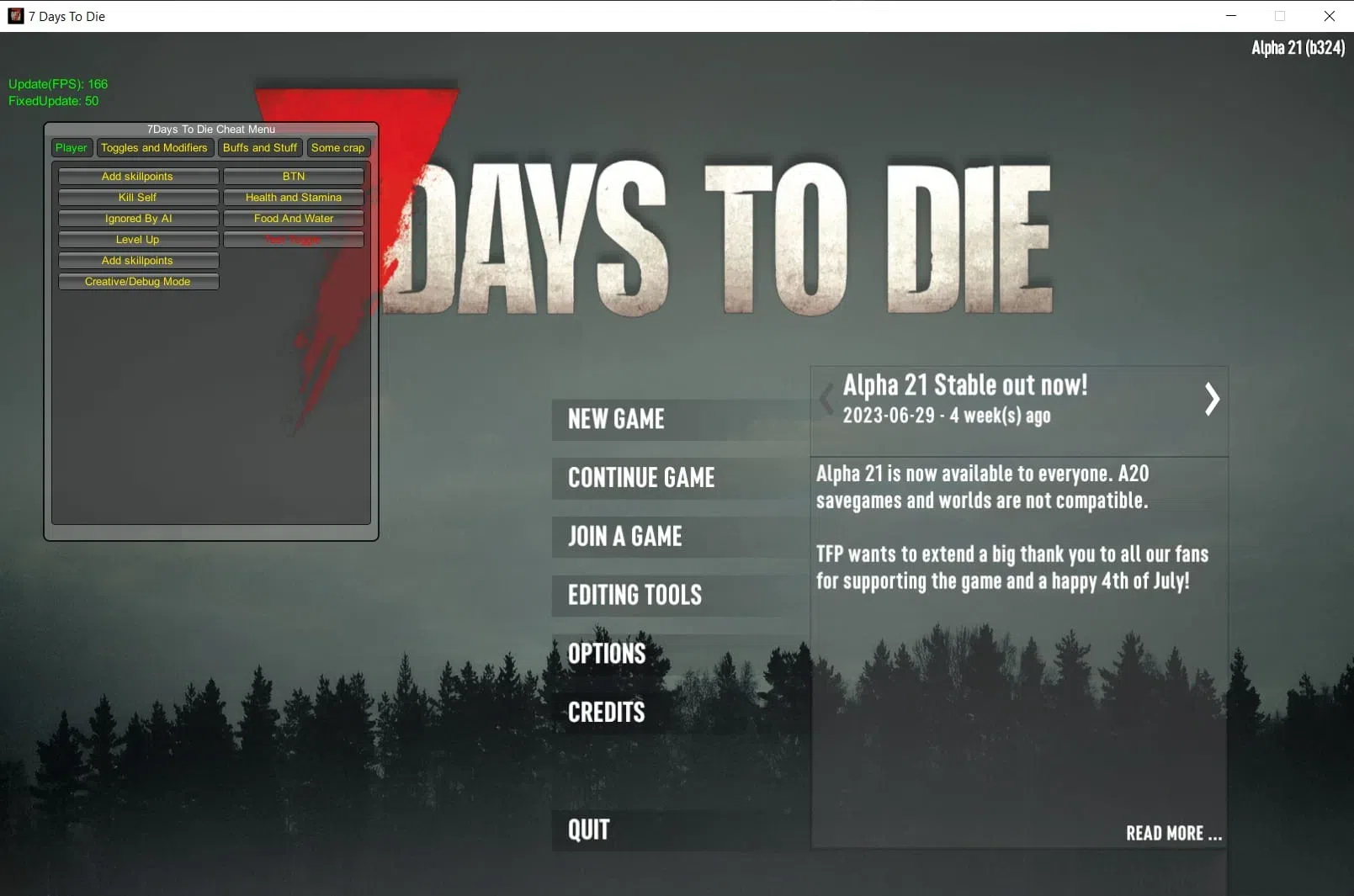 7 Days to Die 七日杀多功能修改器 v1.1.3.105 免费版-百货大全